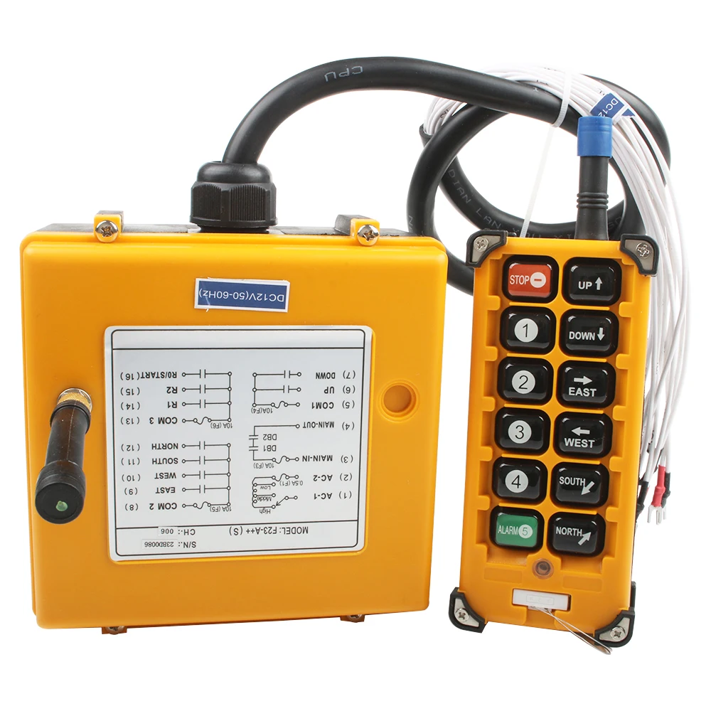 Industrial Wireless Radio remote controller switch 1 receiver+1 transmitter speed control Hoist Crane Control Lift CraneF23-A++S