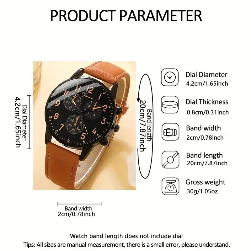 Trendy 5-Piece Quartz Watch & Accessory Bundle | Perfect Gift for Daily Wear