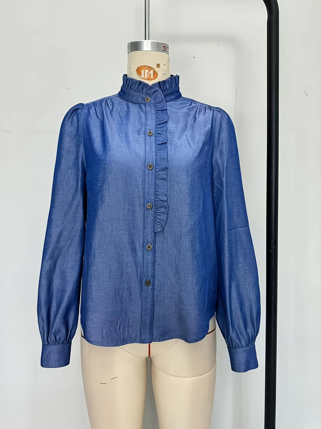Retro Ruffle Collar Western Shirt - usage example