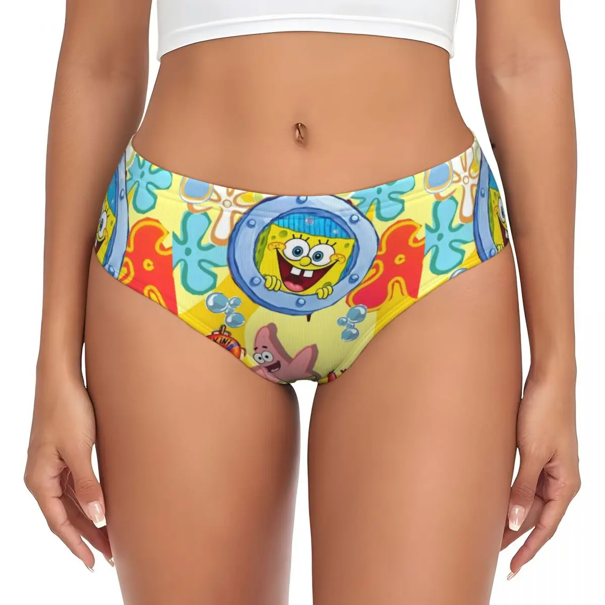 Короткие трусики S-Sponges в стиле комиксов, женское дышащее классическое нижнее белье в стиле аниме