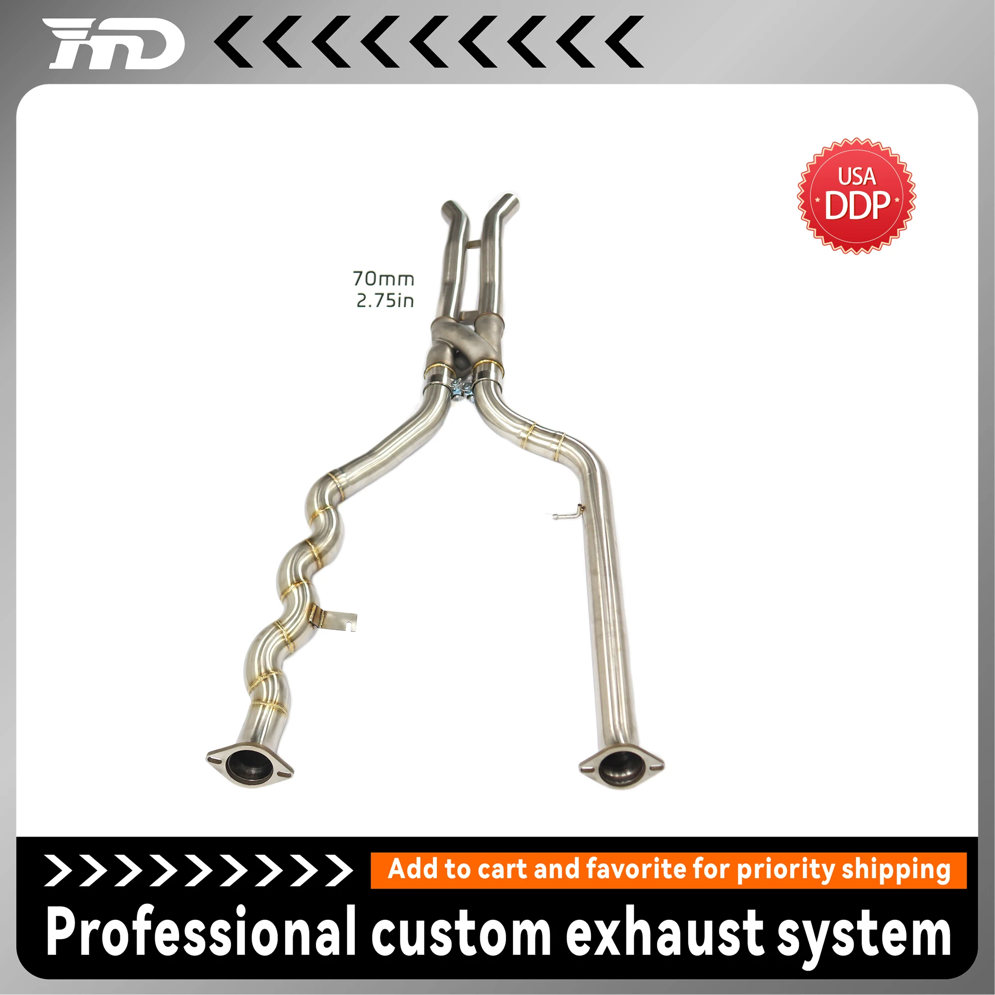 

Высокопроизводительная средняя труба из нержавеющей стали для BMW M3 M4 G8X с улучшенной выхлопной трубой Z