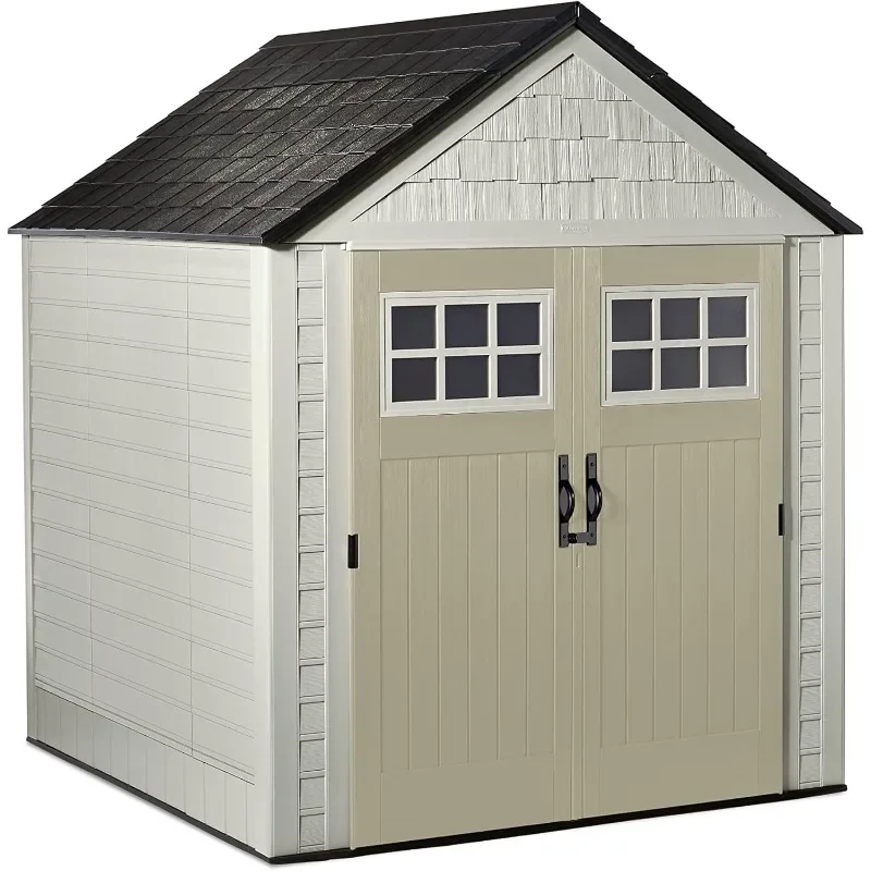 

Outdoor Storage Shed With Floor , Weather Resistant,Organization for Home/Backyard/Garden Tools/Lawn Mower/Bike Storage/Pool