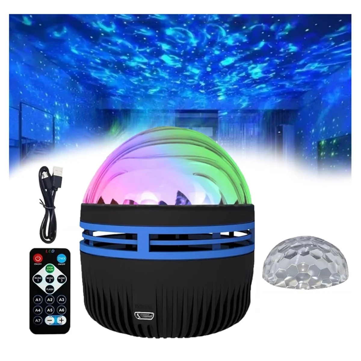 

Northern Lights Projector, 2in1 Northern Lights and Ocean Waves Projector, Aurora Lights Projector,Night Light Projector