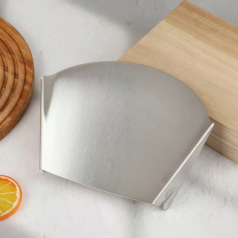 Stainless Steel Pouring Chute Shield For Mixers Universal Splash Guard Food Processor Attachment Safety Shield For Kitchen