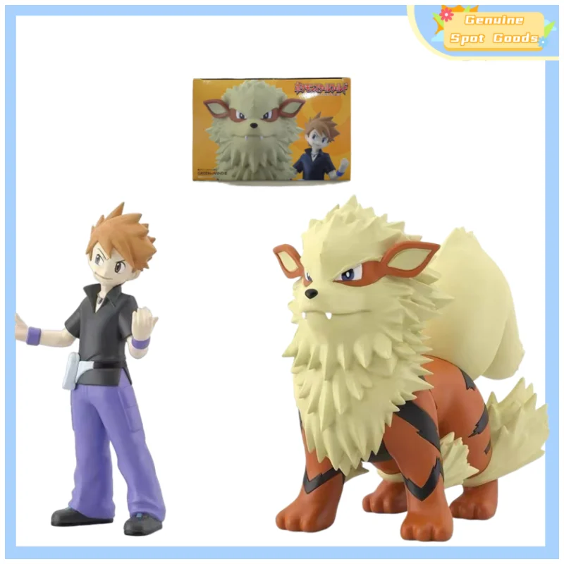 

Genuine Bandai POKEMON Scale World Kanto Region Blue Oak Arcanine Anime Action Figures Shokugan Model Figure Toys Gift for Kids