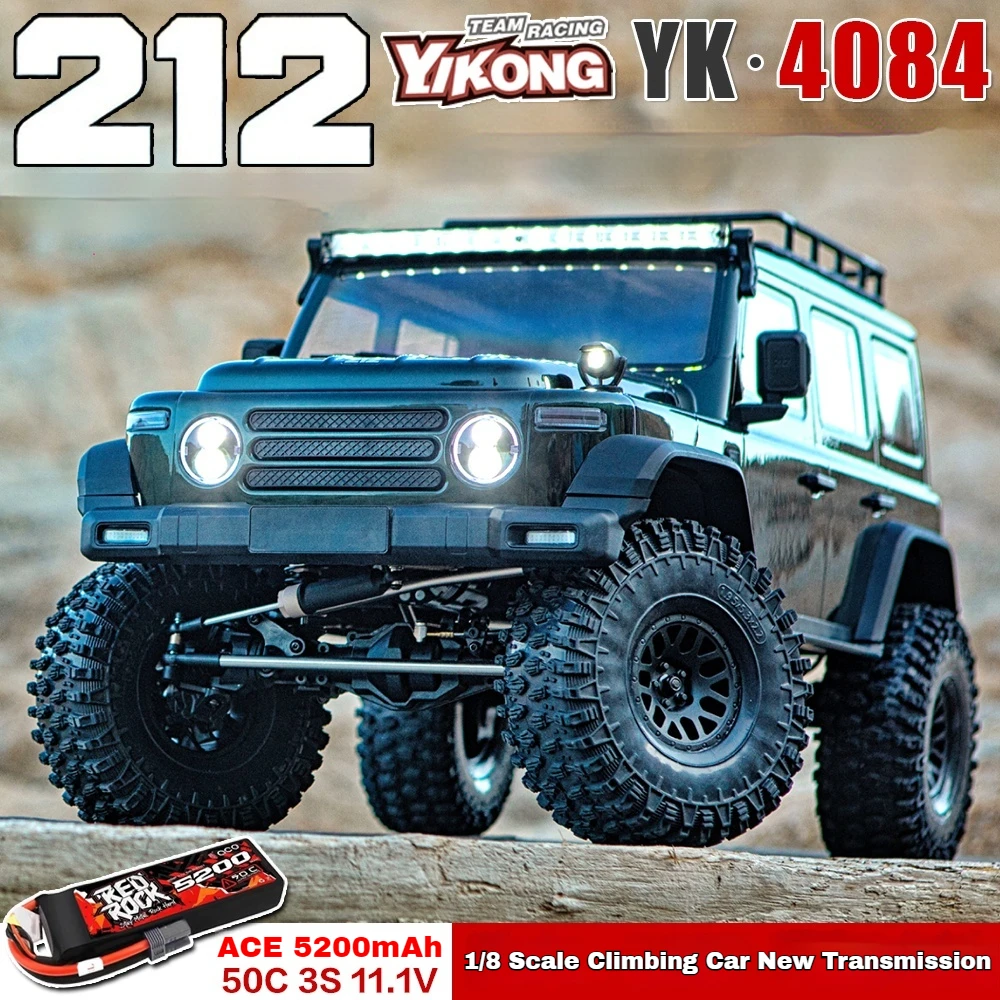 

YK4084 Climbing Car 1/8 Electric Simulation Climbing Remote Control Vehicle Four-Wheel Drive High-Low Speed RC Off-Road Vehicle