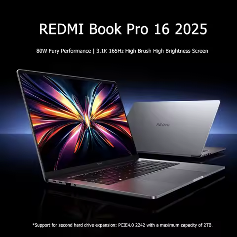2025 Xiaomi Redmi Book Pro 16 Laptop Intel Core Ultra 7 255H/Ultra 5 225H 32G DDR5+ 1T SSD 3.1K 165Hz Office Ultrabook Notebook