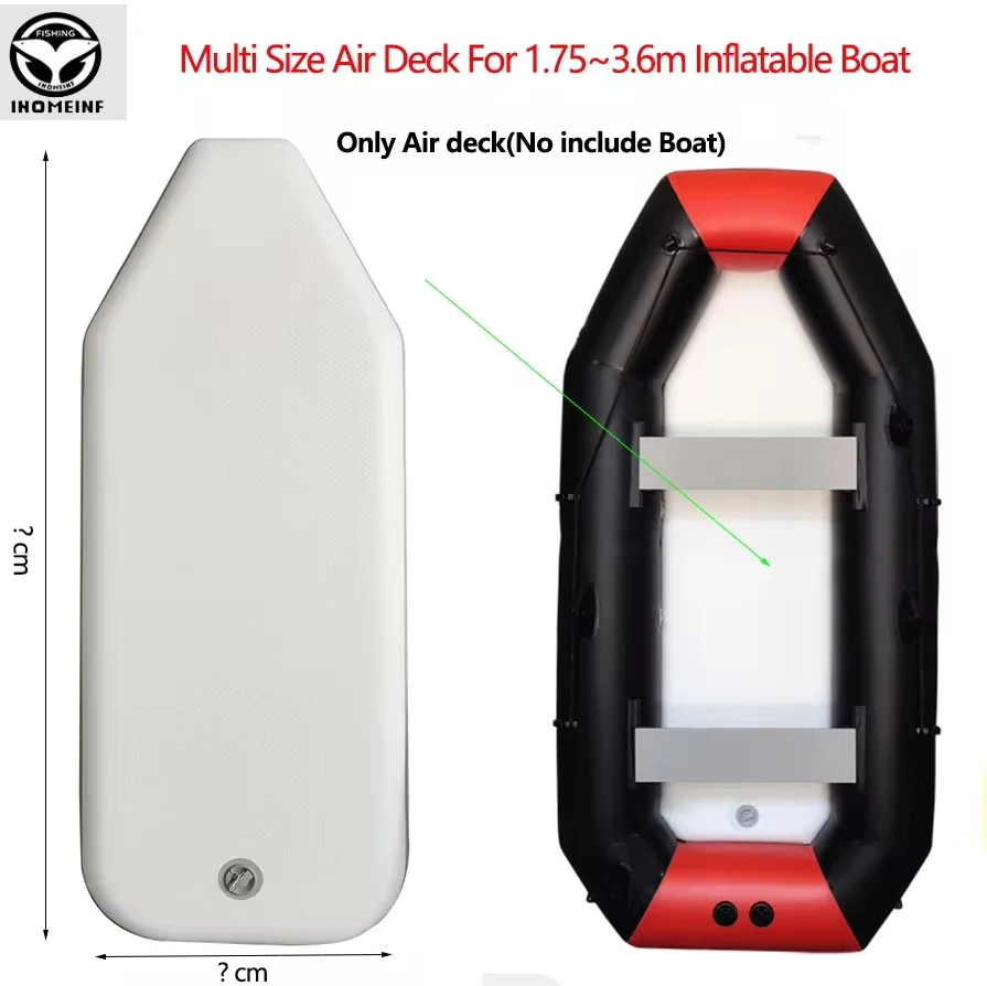 Air deck For 1.75-3.6 m Canoeing Fishing Boat,Wear-resisting PVC Inflatable Air Floor For Ship (Notice:No boat,Only Air deck)