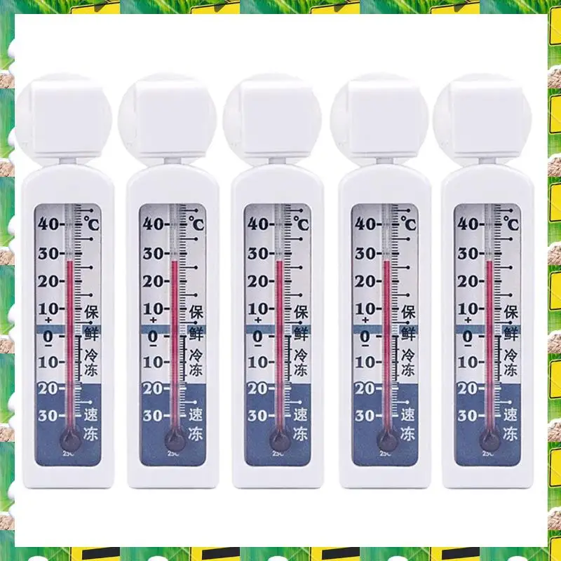 3C Electron 5 Pack Refrigerator Line Freezer Thermometer Fridge Refrigeration Temperature Gauge Monitor Home Use -30℃-40℃,5 Pack