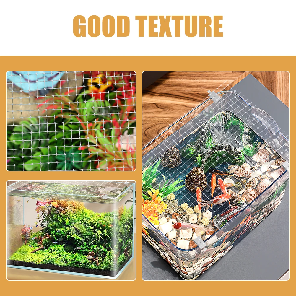 

M Size Fish Tank Mesh Cover Anti Jump Net Set Escape Proof Acrylic Aquarium Top Terrarium Netting Pet Supplies