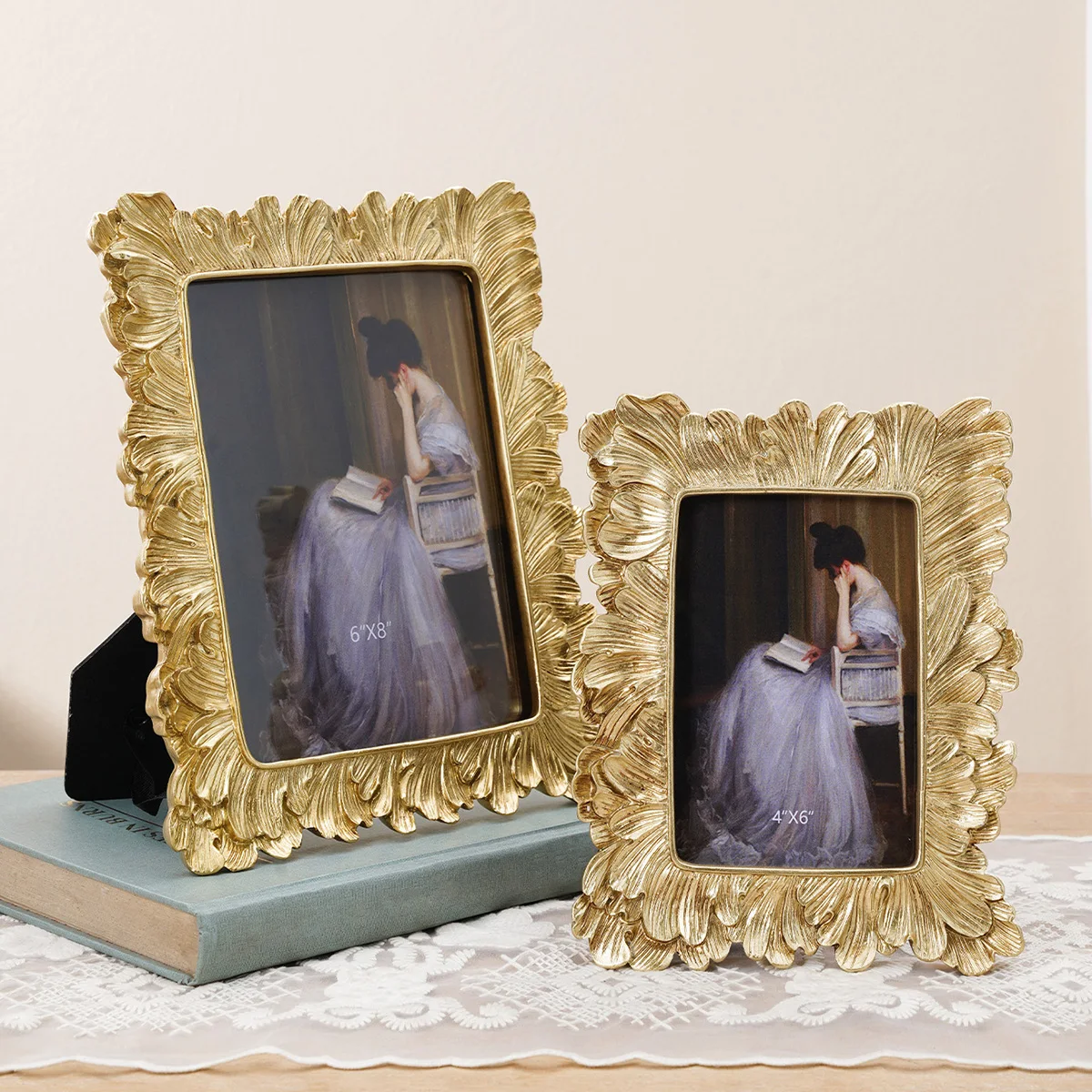 1PC, European-style Golden Pal - Resin Art For Photo Frame ulasan dan harga