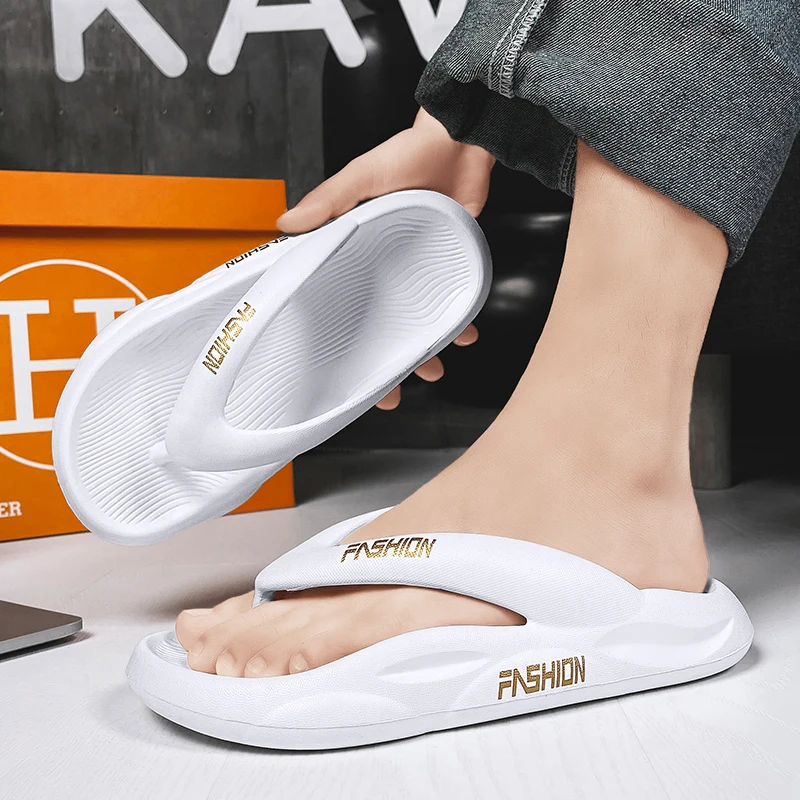 MAIJIAKA Summer Men's Flip Flops Platform Slippers Outdoor Casual Beach Sandals Home Non-slip Slippers Soft Sole EVA Slippers view 6