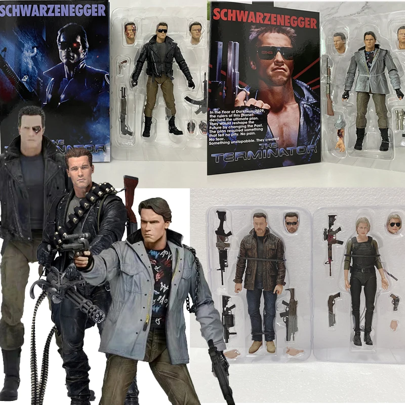 NECA Terminator Figure 2 Judgment Day T-800 Arnold Schwarzenegger Dark Fate Sarah Connor Action Figure Model Toy Doll Gifts