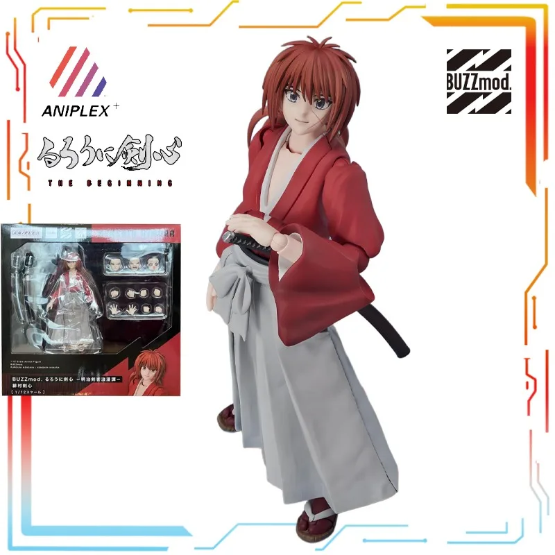 

ANIPLEX+ Оригинальная изысканная кукла BUZZmod с отделкой 1/12. Rurouni Kenshin аниме экшн-кукла игрушечная модель подарок для фестивалей мальчиков