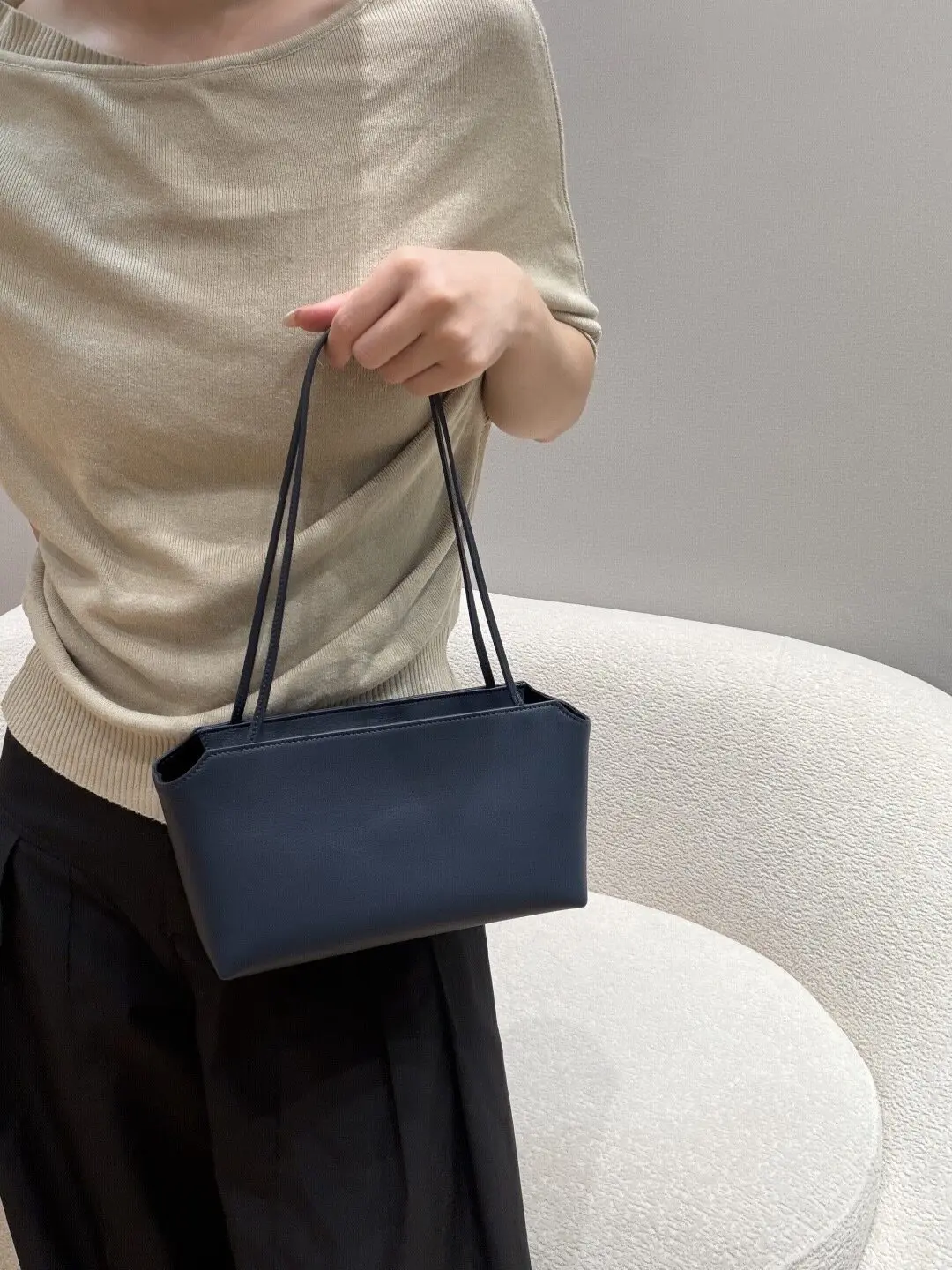 TR-Terrasse To-Go Original Imported GR Sheepskin, Genuine Leather Shoulder & Underarm Bag
