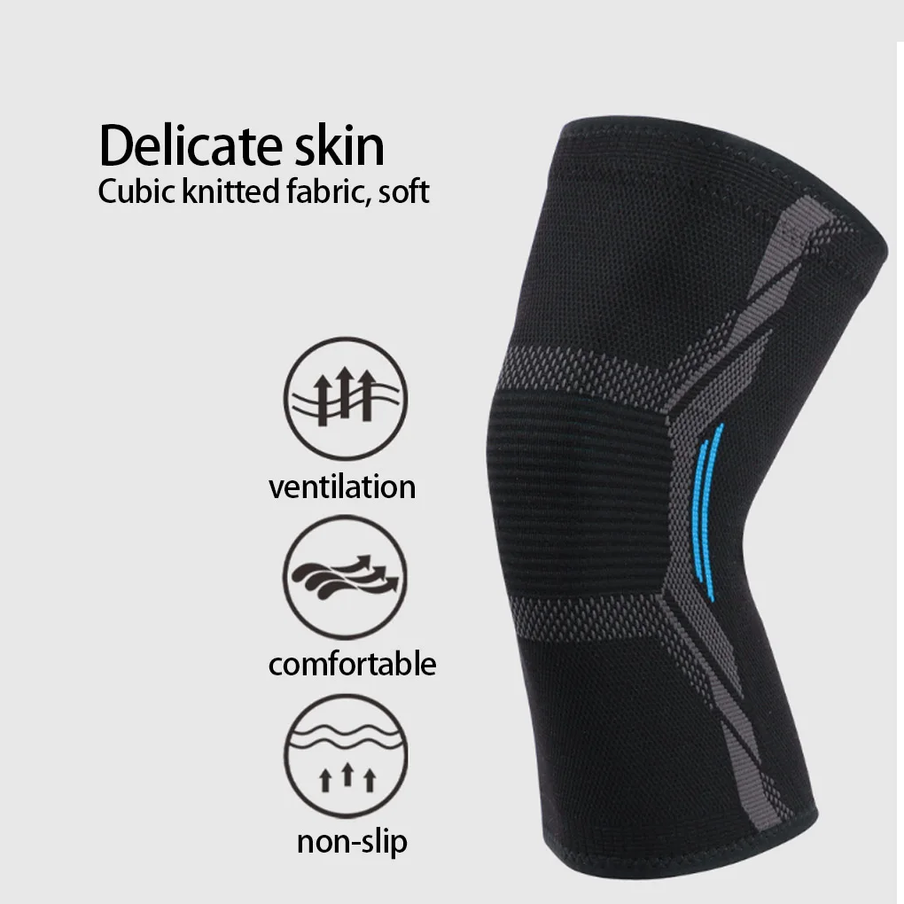 5 Pieces Knee Pad Protective Nonslip Elastic Running Basketball Sleeve