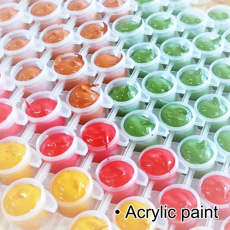 Buy Only Acrylic Paint No Include Canvas And Brushes Extra Color Finished Your Paintings