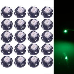 20pcs Green T3 Neo Wedge Dashboard A/C Climate Control Instrument Panel LED Light Bulb 12V Fit for all Car