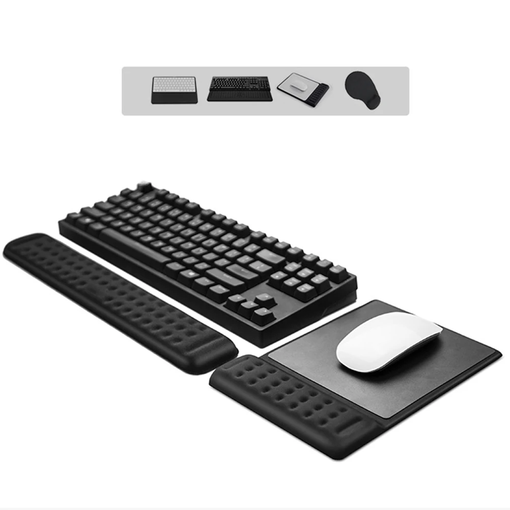 

Memory Foam Wrist Guard Keyboard Rest Pad Mouse Sponge Computer Typing Cushion for Ergonomic Mousepad