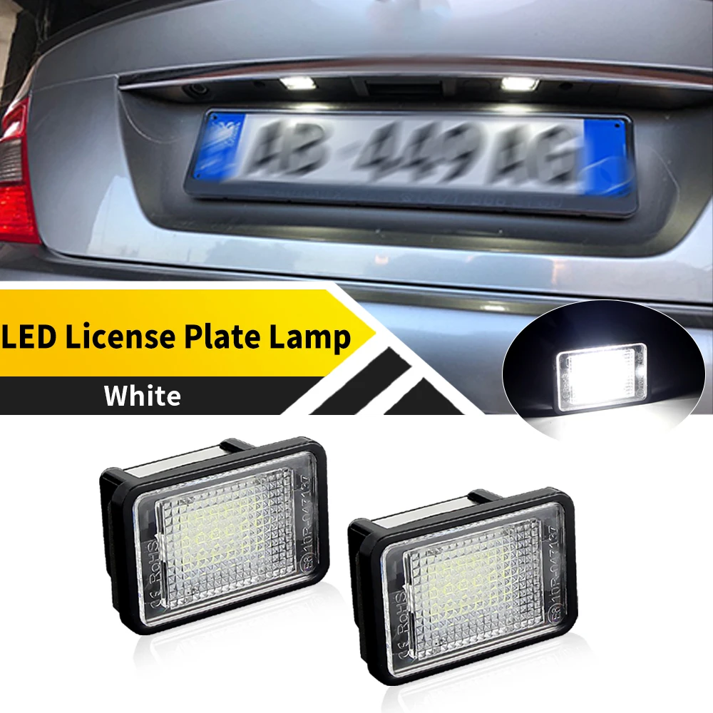 

2pcs 6000K White LED License Plate Light for Mercedes Benz X166 GL or GLS class 2013 X156 GLA Class 2014-up X205 GLC 2016 class
