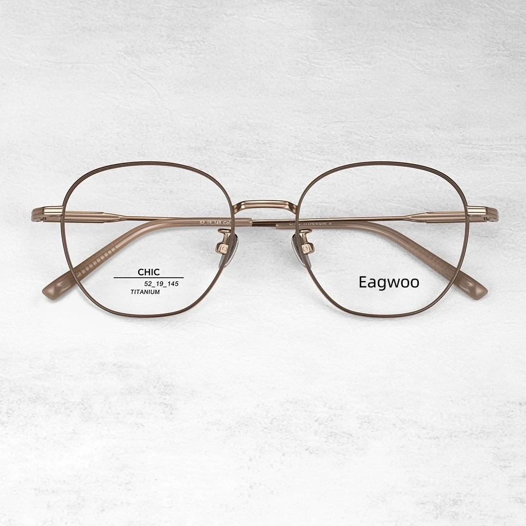 Designed Elegant Pure Titanium Eyeglasses Full Rim Optical Square Nerd Vintage Frame Prescription Spectacle High Grade 52mm wide