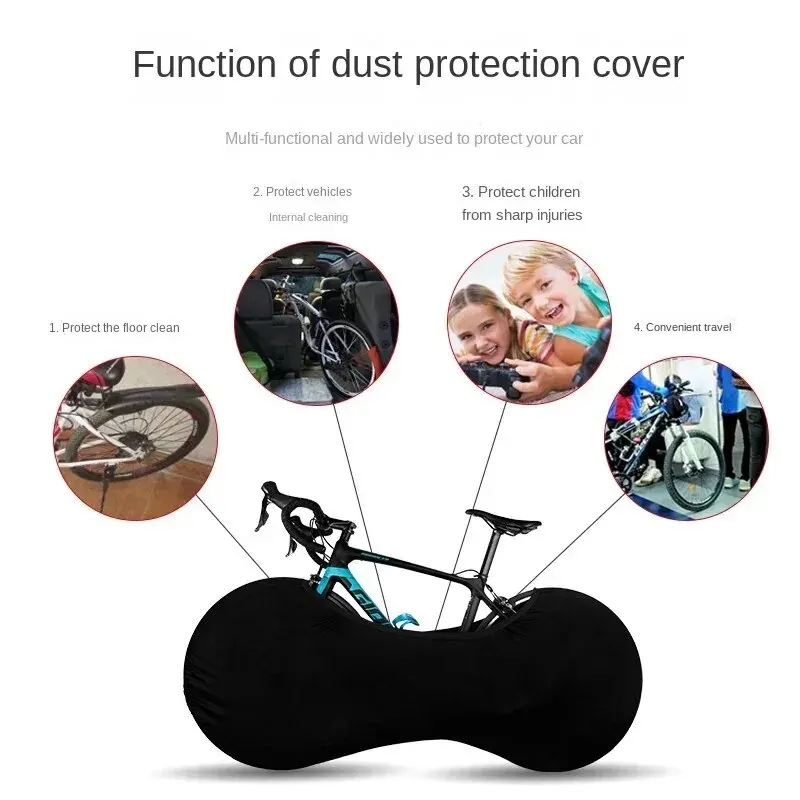 Dustproof Bike Wheel Cover High Elastic Road Bicycle Wheel Protective Cover Scratch-proof MTB Frame Cover Bike Accessories image 2