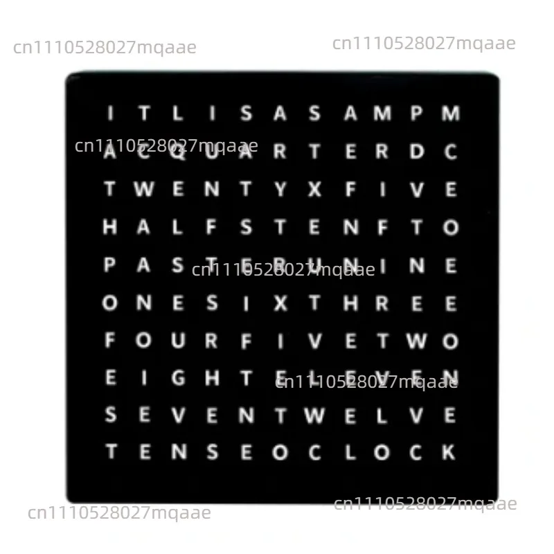 Home Decoration Clock Displays Time as Dutch Text Light Emitting Diode Word Clock with USB Cable