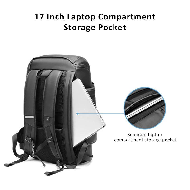 Imagem -04 - Mochila de Grande Capacidade para Homens e Mulheres Bolsa para Laptop Mochilas de Negócios Viagem Esportiva Mochila Escolar Exterior com Compartimento de Sapato