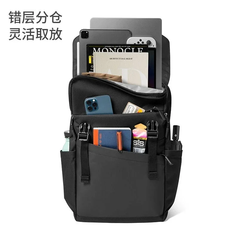 Double shoulder laptop bag 16-inch college student schoolbag lightweight and waterproof