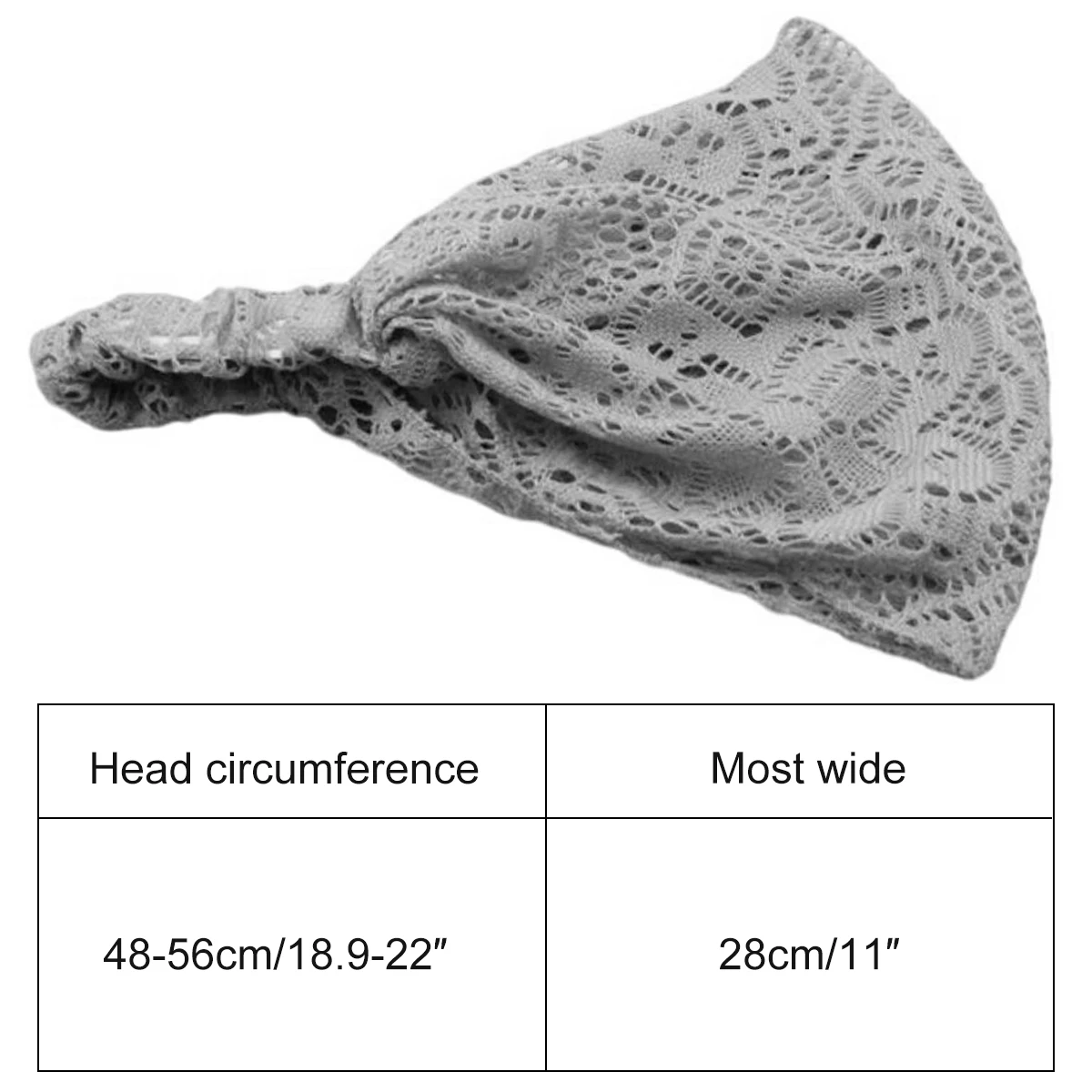 Кружевная винтажная широкая повязка на голову, Женская богемная сетчатая кружевная широкая повязка на голову в стиле бохо, ободок, аксессуары для волос