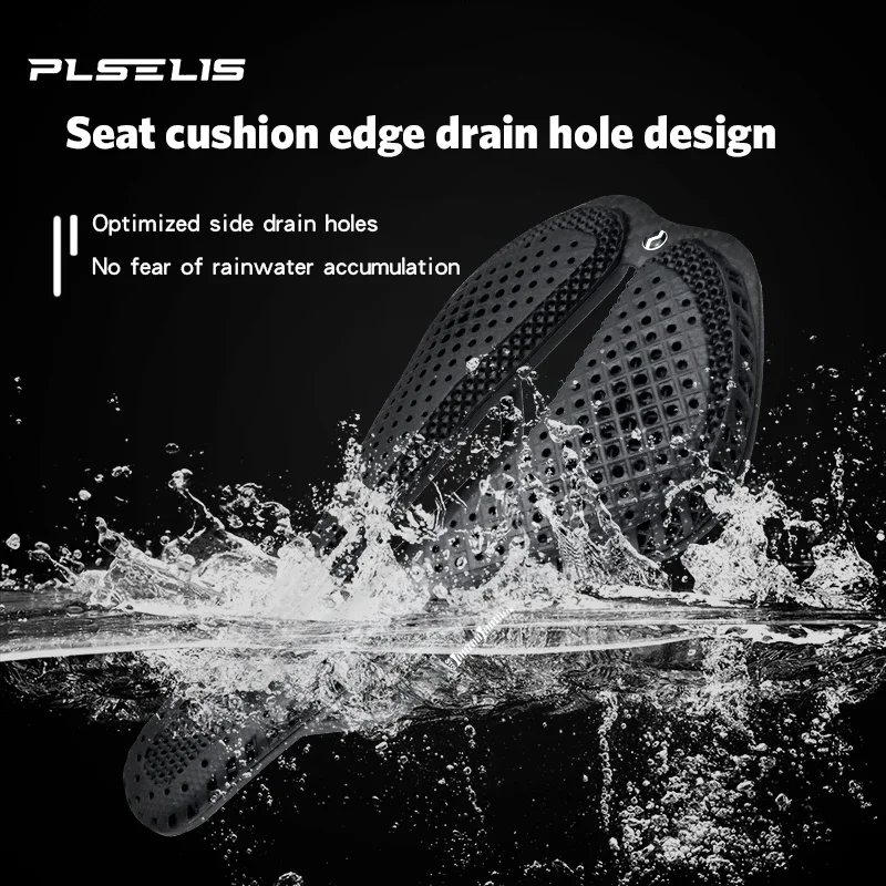 

PLSELIS road bike carbon fiber 3D printed hollow seat cushion ultra light mountain bike saddle 146g carbon board seat cushion