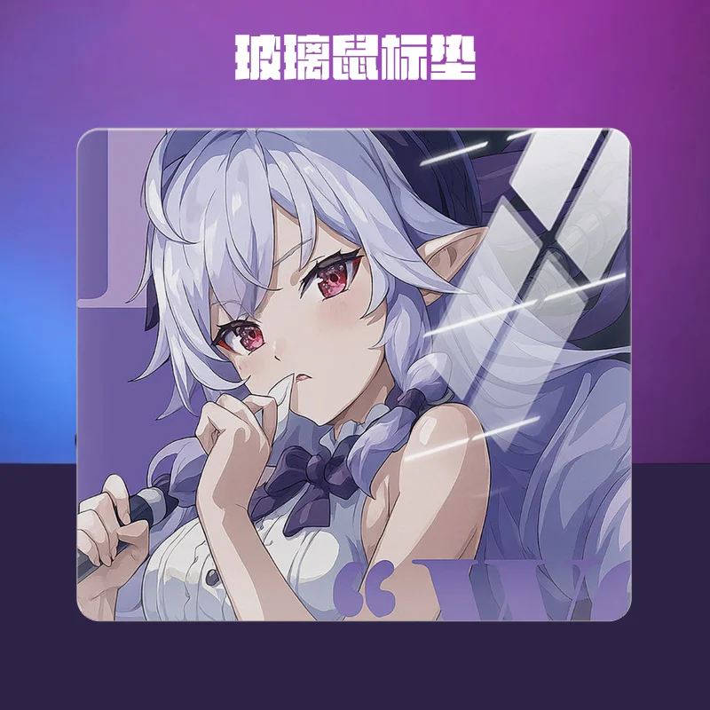 Anime Comic Girl Waterproof Photovoltaic Glass Mouse Pad Tempered Upgrade Smooth FPS Game & Office Specific Pc Laptop Desk Mat