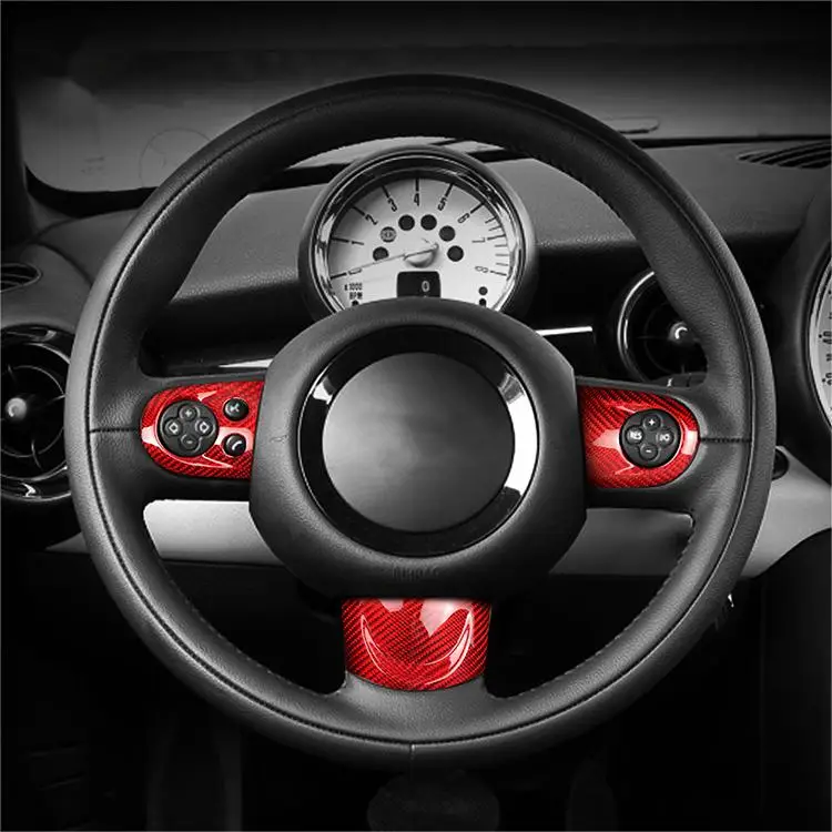 Real Carbon Car Accessories Carbon Fiber Interior Accessories Carbon Fiber Steering Wheel Button Frame For Honda Civic