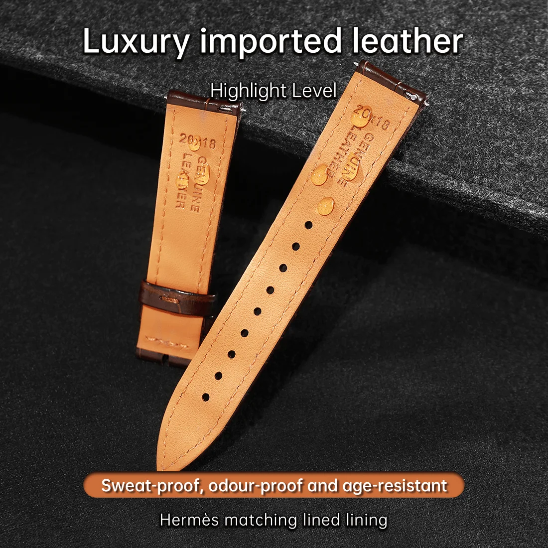 Leather Watch Band Quick Release Watch Strap Luxury Italian Cowhide Watch Bracelet Embossed Alligator Grain-19mm 20mm 21mm 22mm