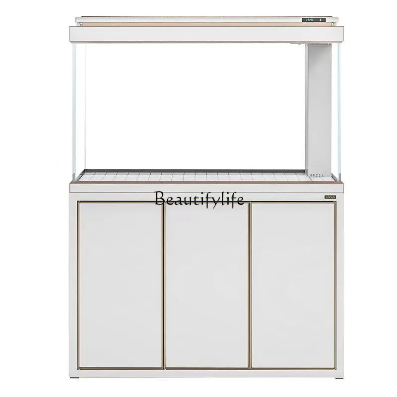 

Large White Glass Living Room Bottom Filter Ecological Fish Tank Aquarium Dragon Fish Tank