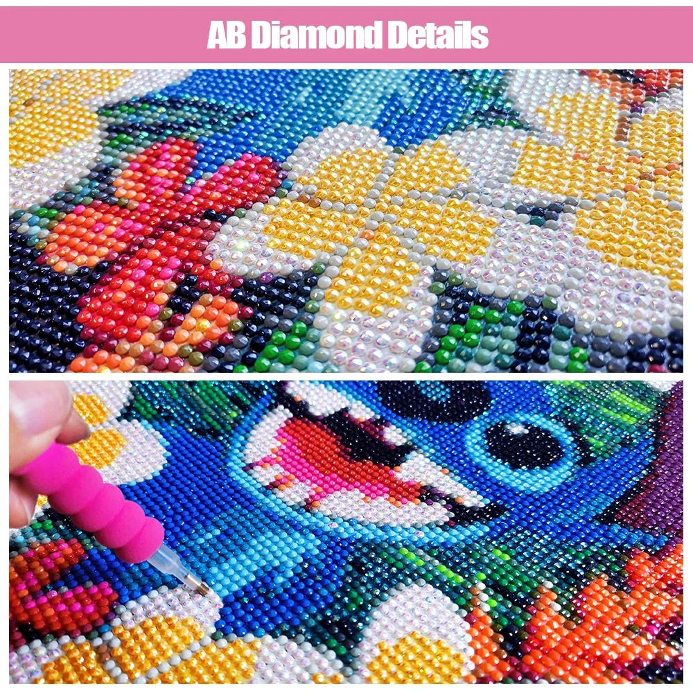 5D DIY AB Diamond Painting Cartoon Animal Blue Cat Romantyczny zestaw do haftu Rhinestone Mosaic Cross Stitch Home Decor Gift