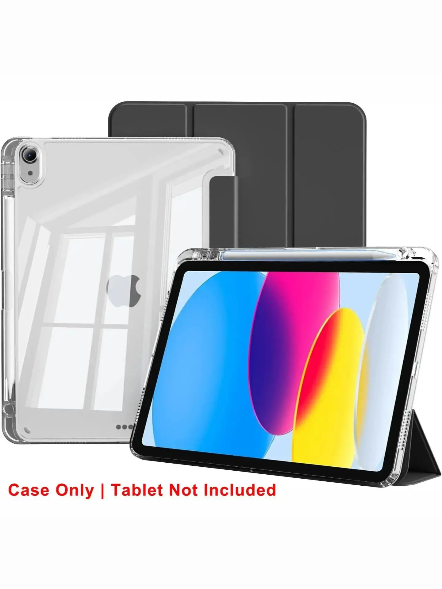 Przezroczyste etui na tablet z przegródką na rysik do iPadów 10. i 11. generacji 2025 7/8/9 10.2'' Air 4 5 6 7 11 Air 2 9.7 Pro 11 Mini 6 7 — 2
