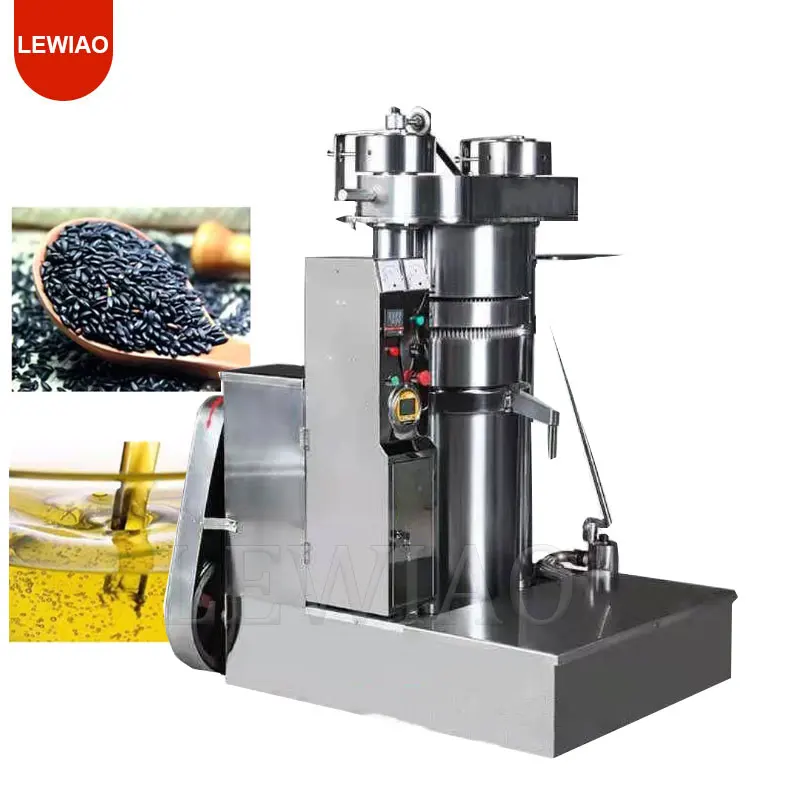 Automatic Commercial Oil Press Machine With Roasting Frying Rosin Press Hydraulic Cold Oil Making Extractor