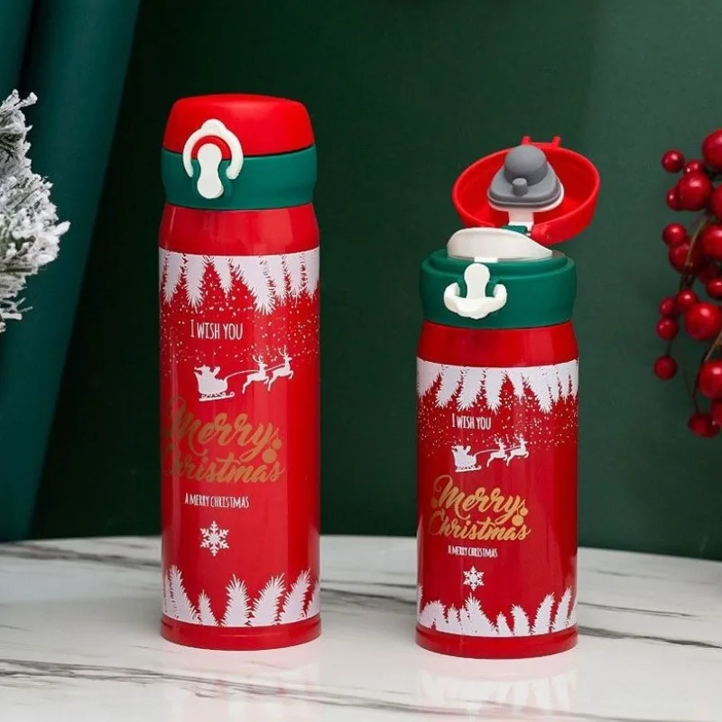 Hot 304 Stainless Steel Christmas and New Year Gift Bouncing Insulated Cup, Creative Water Cup, Internet Famous Minimalist Cup L