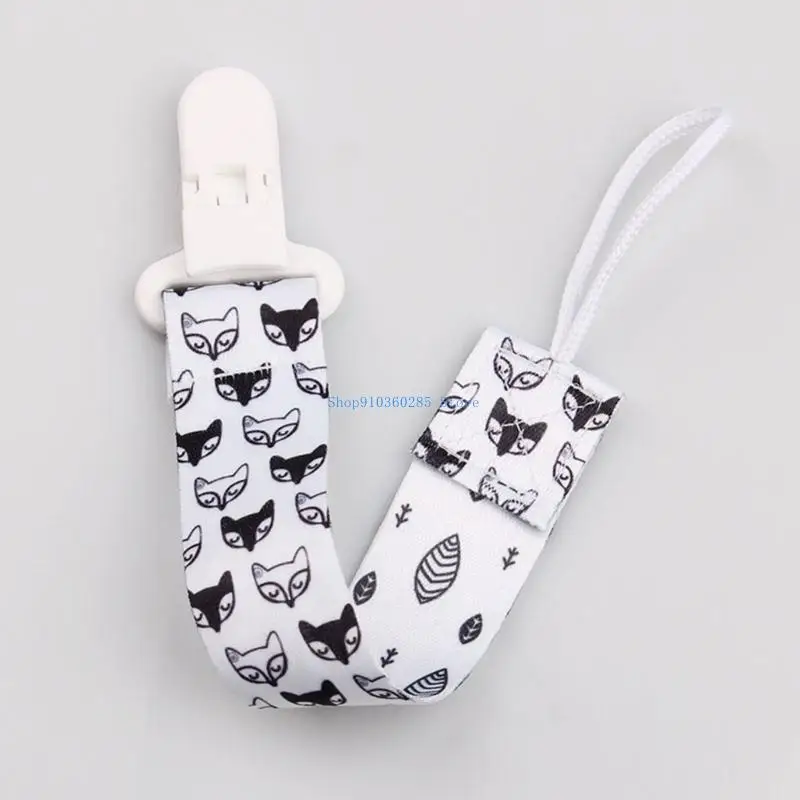 K9FF Lovely Dummy Soother Holder Chains Anti-drop Buckle Pacifier Strap for Baby Feed