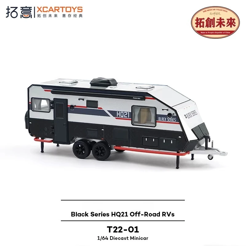 

XCARTOYS 1/64 Black Series T22-01 Off-Road Rvs HQ21 Black and Silver Color-block Simulation Car Model Alloy Car Model Collection