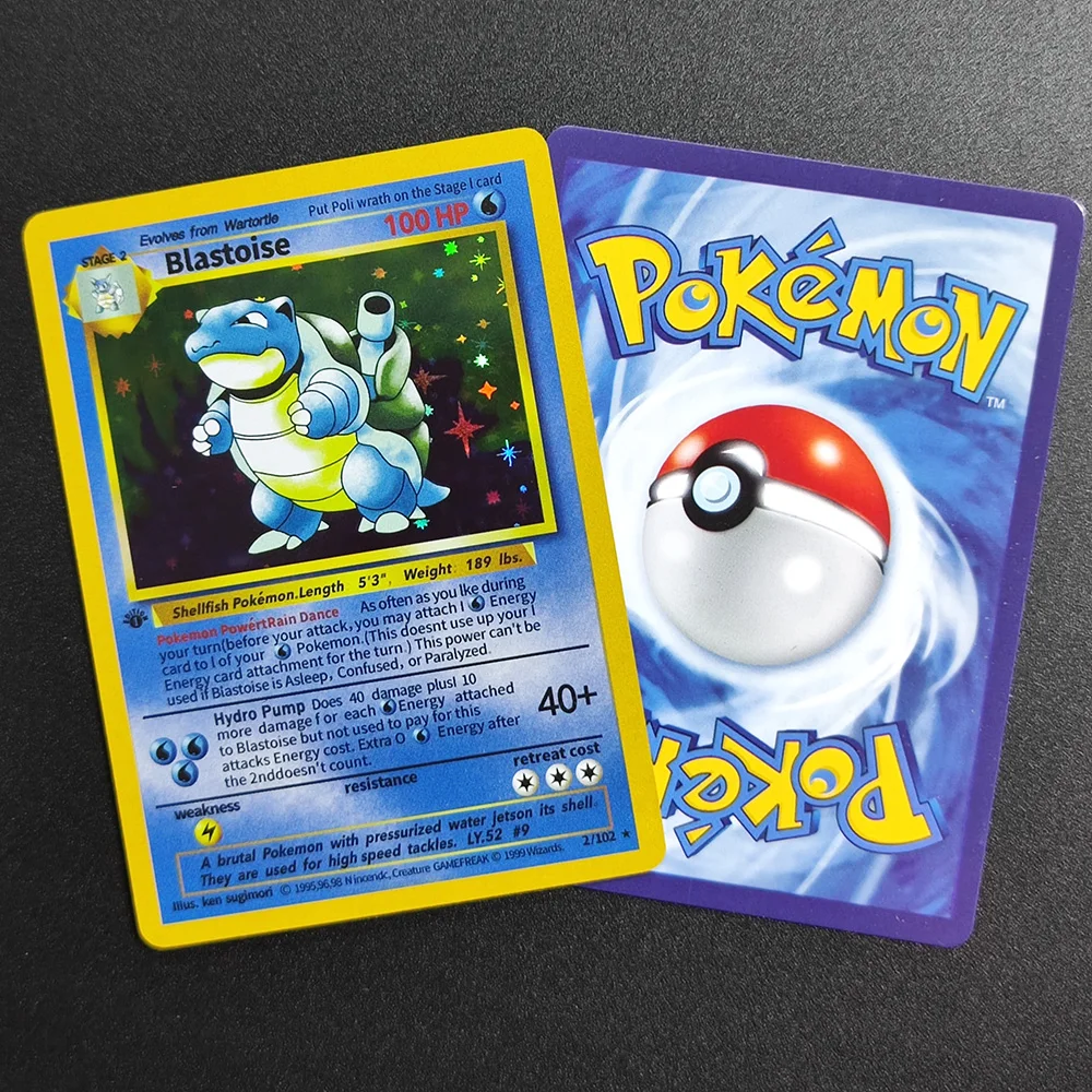 Jeu de cartes Pokemon PTCG, 1ère édition, Charizard Venusaur blastoise Mewtwo Raichu Holo, carte de Collection de jeu en anglais, DIY