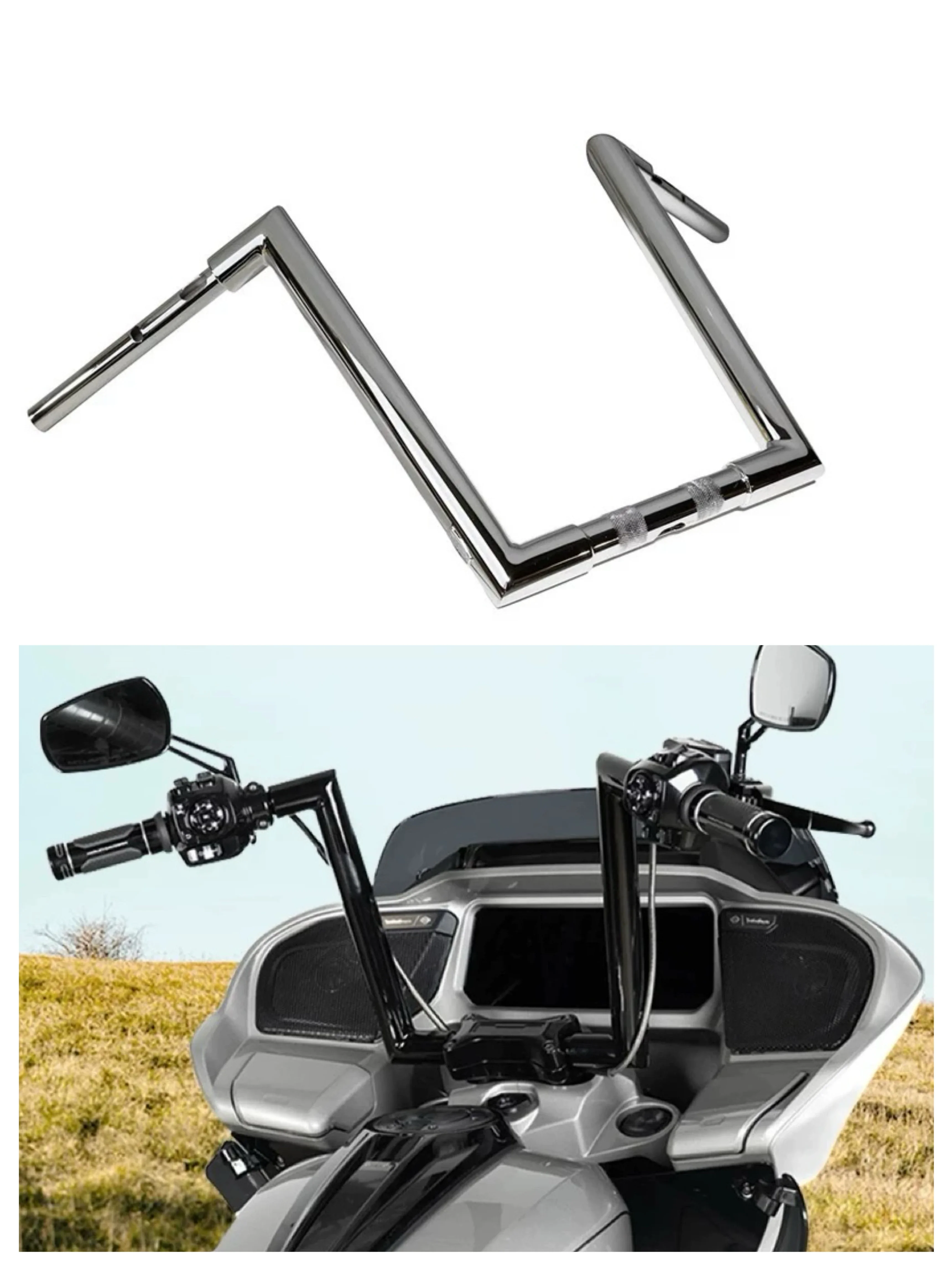 

2024 2025 мотоциклетный руль Ape 1,5 дюйма для Harley Touring Road Glide 121 CVO FLTRX FLTRXSE аксессуары гангстерская вешалка