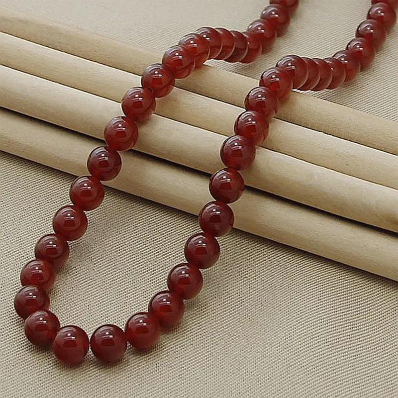 موضة 925 فضة العقيق الأحمر عقد من اللؤلؤ إلى المشبك ، مناسبة للنساء ارتداء اليومي مجوهرات حفل زفاف هدية #3