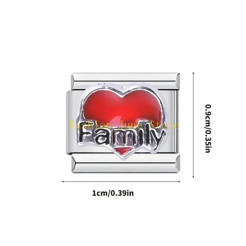 N5KA High Quality Stainless Steel Heart Letter Beads Modular Assembly Accessories Perfect For Creative DIY Bracelet Making