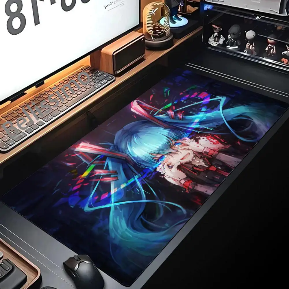 Mouse Pad Desk H-Hatsunes Miku  Protector Mouse Cartoon Anime Rubber Mat Gaming Mousepad Keyboard Mats Gamer Kawaii Cute Deskmat