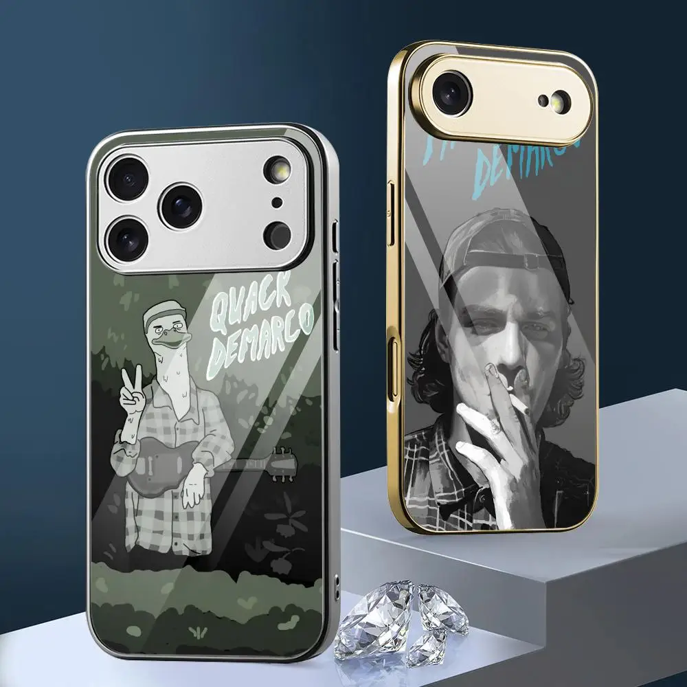 

Singer M-Mac D-DeMarco Phone Case For iPhone 17 16 15 14 13 12 Pro Max Plus Electroplated Metal Bumper Shockproof Case
