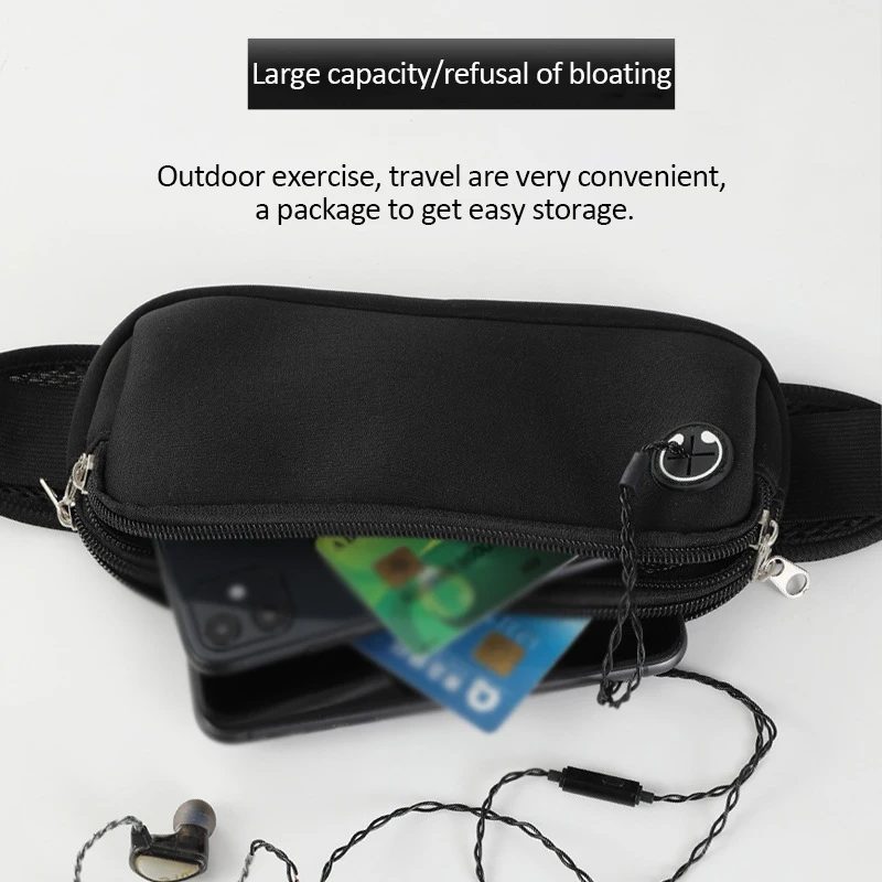 Running Waist Bag for Phone Lightweight Waterproof Adjustable Cycling Belt Pouch Reflective Strip Invisible Sports Fanny Pack image 4
