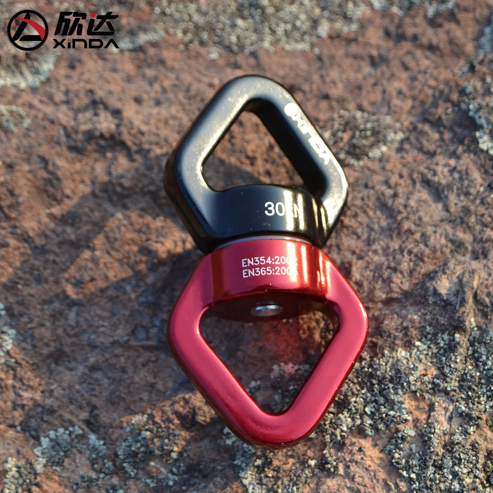 P135 Outdoor Rock Climbing Universal Wheel, Fixed Connection Rotary Connector Rope, Anti Knot Yoga Wheel, Universal Joint