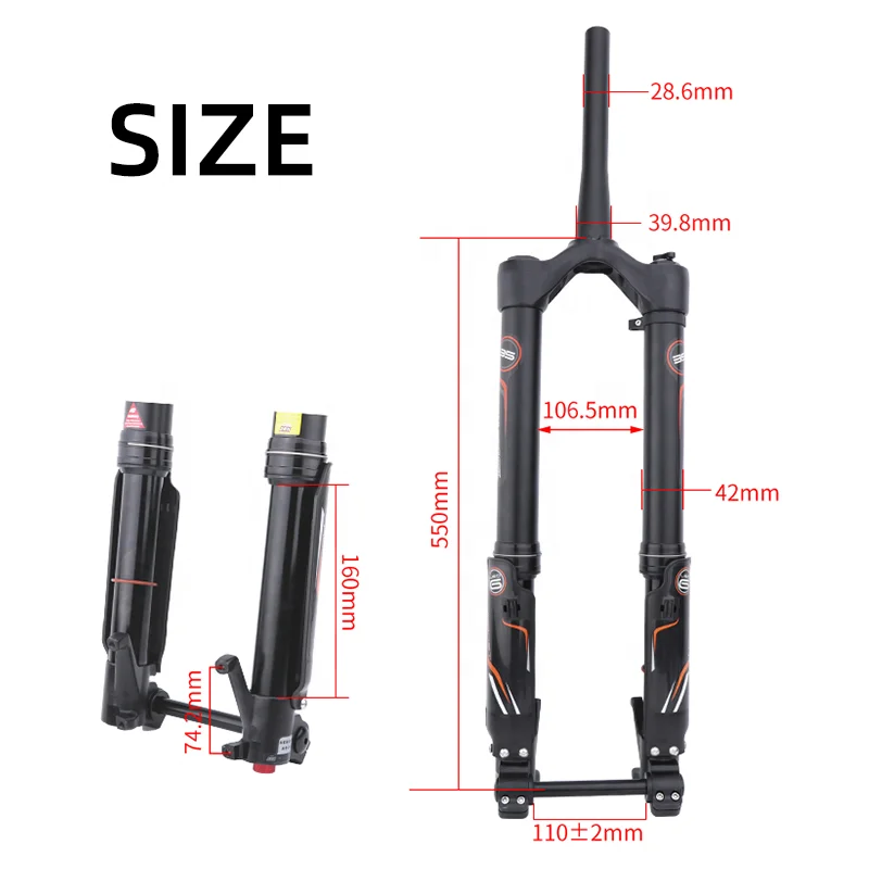 DNM USD-6 mountain bike Front Fork damping adjustment barrel shaft BOOST 110mm*15mm 26